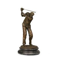Sport Messing Statue Golfer Dekoration Bronze Skulptur Tpy-394